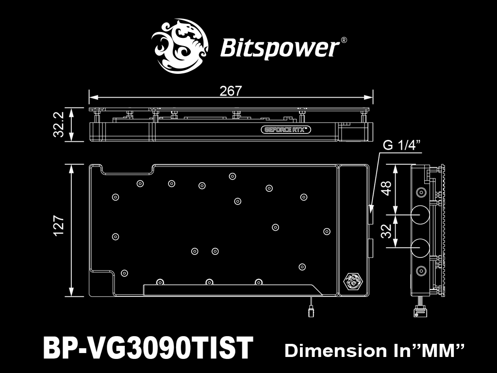Bitspower Classic VGA Water Block for ASUS TUF Gaming GeForce RTX ...