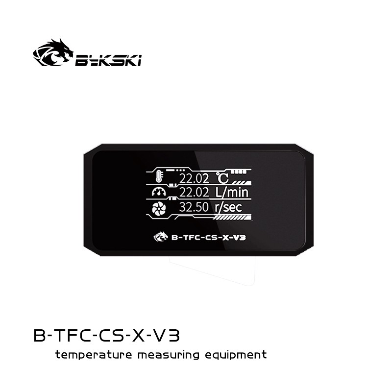 Bykski Inline Flow Meter and Thermometer w/OLED Display