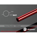 Bitspower None Chamfer Brass Hard Tubing OD14MM Deep Red - Length 500 MM