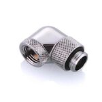 Bykski G1/4 Male to Female 90 Degree Dual Rotary Elbow Fitting Silver