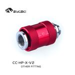 Bykski G1/4 M-F Hand Push Drain Valve Red