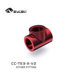 Bykski G1/4 3F T Fitting Red