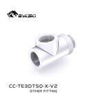 Bykski G1/4 Male - Rotary 2F T Fitting White