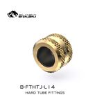 BYKSKI OD14mm Enhanced Anti-off Rubber Hand Compression Hard Tube Fitting Gold