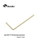 BYKSKI 500x200 90 Degree Brass Tube OD14mm Gold