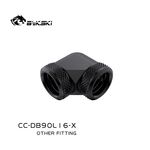 BYKSKI Dual OD16mm 90 Degree Hard Tube Fitting Black