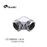 BYKSKI Dual OD16mm 90 Degree Hard Tube Fitting Silver