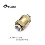 Bykski G1/4 M-F Hand Push Drain Valve Gold