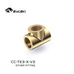 Bykski G1/4 3F T Fitting Gold