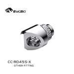 BYKSKI G1/4 45 Degree Rotary Fitting Silver V2