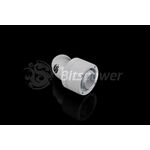 Bitspower G1/4" Deluxe White Dual Rotary 45-Degree Compression Fitting For ID 1/2" OD 3/4" Tube