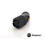 Bitspower G1/4" Matt Black Dual Rotary 45-Degree Compression Fitting For ID 3/8" OD 5/8" Tube