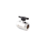 Bitspower Silver Shining Mini Valve With Black Handle