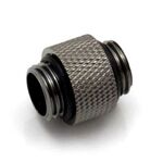 XSPC G1/4″ 10mm Male to Male Fitting (Black Chrome)