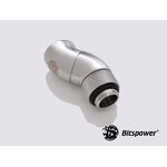 Bitspower G1/4" Silver Shining Dual Rotary 90-Degree IG1/4" Extender