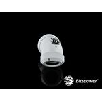Bitspower Deluxe White Enhance 60-Degree Dual Multi-Link Adapter For OD 12MM