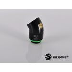 Bitspower G1/4" Matt Black Rotary 45-Degree IG1/4" Extender