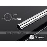 Bitspower None Chamfer Brass Hard Tubing OD14MM Shining Silver - Length 500 MM