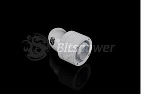 Bitspower G1/4" Deluxe White Dual Rotary 45-Degree Compression Fitting For ID 1/2" OD 3/4" Tube