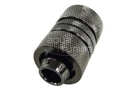 13/19 Straight Bulkhead Fitting Black