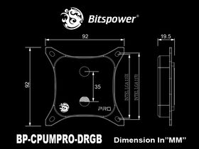 Bitspower CPU Block Summit M Pro - Crystal (12th Gen Intel CPU,LGA1700)