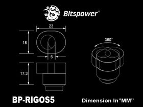 Bitspower X-cross fitting Black