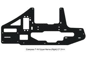 Carbon Fiber Upper Frame 2mm Right 7HV