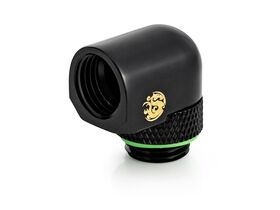 Bitspower G1/4" Matt Black Rotary 90-DegreeIG1/4" Extender (Compact Version)