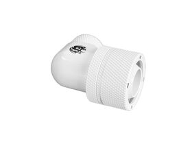 Bitspower G1/4" Deluxe White Dual Rotary Angle Compression Fitting For ID 1/2" OD 3/4" Tube