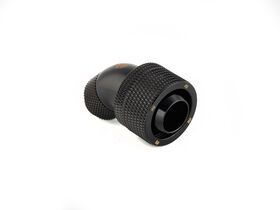 Bitspower G1/4" Matt Black Dual Rotary 45-Degree Compression Fitting For ID 1/2" OD 3/4" Tube