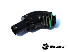 Bitspower G1/4 Matt Black Dual Rotary 45-Degree 3/8" Fitting