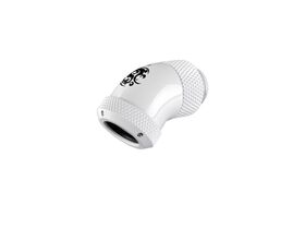 Bitspower Deluxe White Enhance Rotary G1/4" 45-Degree Multi-Link Adapter For OD 12MM