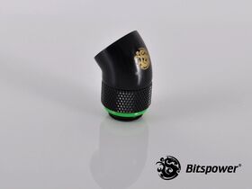 Bitspower G1/4" Matt Black Rotary 45-Degree IG1/4" Extender