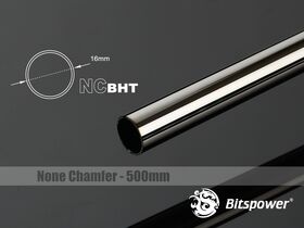 Bitspower None Chamfer Brass Hard Tubing OD16MM Black Sparkle - Length 500 MM
