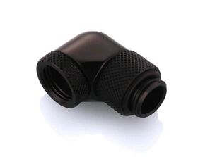 Bykski G1/4 Male to Female 90 Degree Dual Rotary Elbow Fitting Black