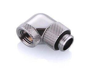 Bykski G1/4 Male to Female 90 Degree Dual Rotary Elbow Fitting Silver