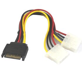 SATA Male to 2x Molex Female Y-Splitter