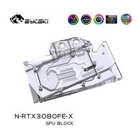 Bykski RTX3080 FE Graphics Card Water Block D-RGB w/Back Plate