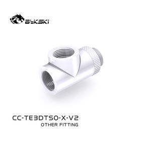 Bykski G1/4 Male - Rotary 2F T Fitting White