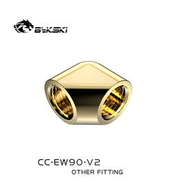 BYKSKI CC-EW90-V2 2F G1/4 90 Degree Fitting Gold