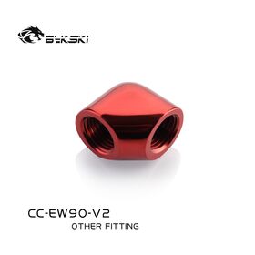 BYKSKI CC-EW90-V2 2F G1/4 90 Degree Fitting Red