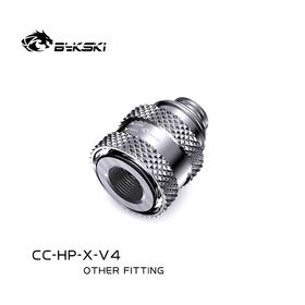 Bykski G1/4 M-F Hand Push Drain Valve Silver