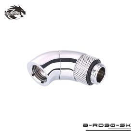 BYKSKI G1/4 90° Snake Rotary Fitting Silver